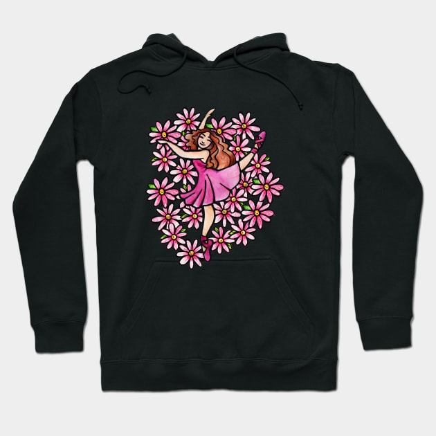 Ballerina Dancer Hoodie by bubbsnugg